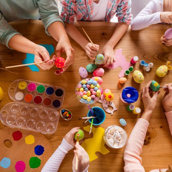 Top above high angle view of work place table nice group of people hands doing making decor accessory things classes courses studying in house indoors Top above high angle view of work place table nice group of people hands doing making decor accessory things classes courses studying in house indoors